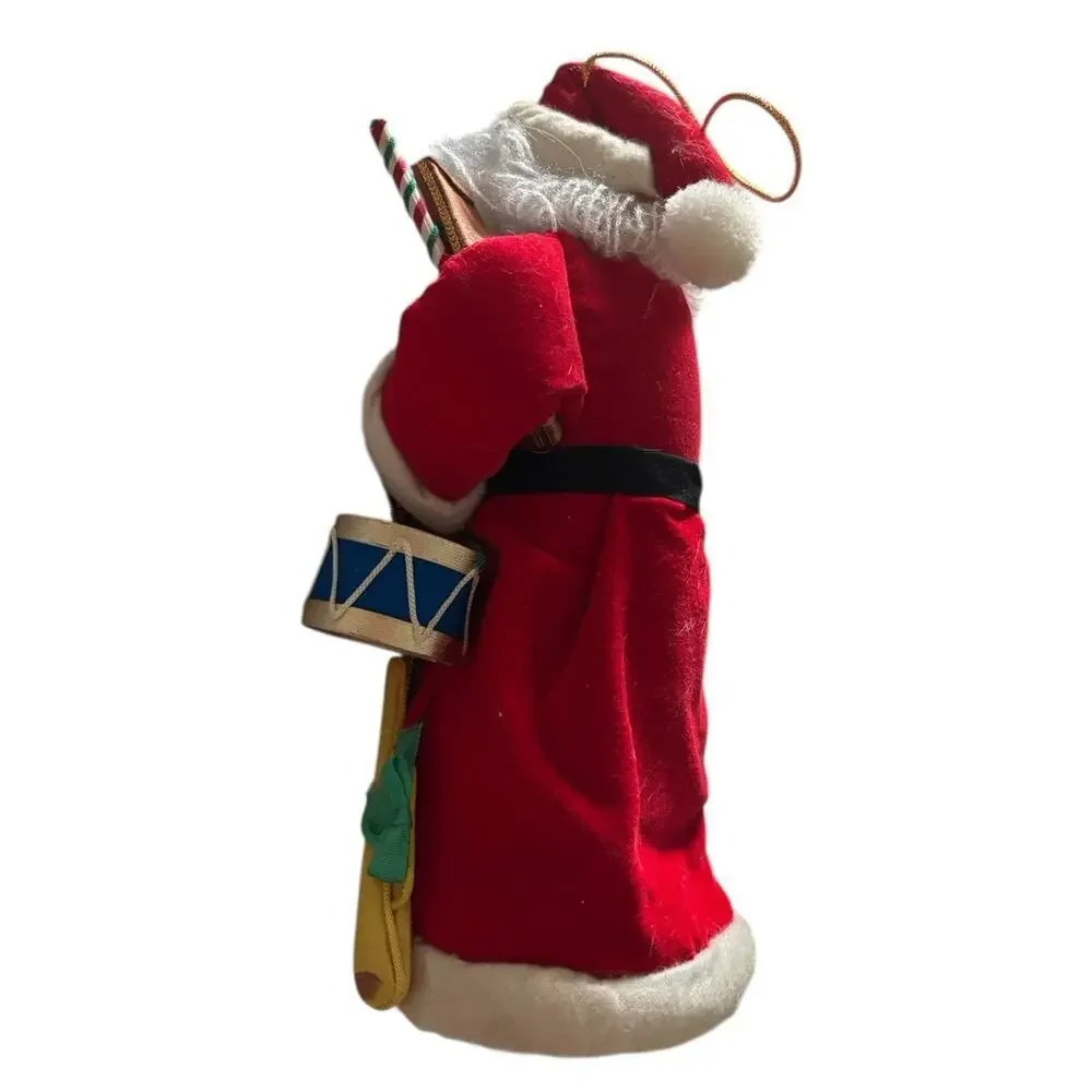 Christmas Corner Vintage 11” Santa Claus Plush Figure W Musical Instrument Gifts